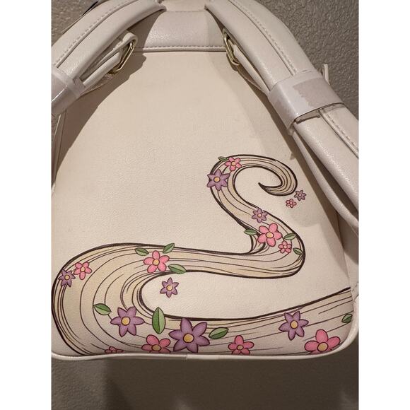 NWT Loungefly Disney Tangled Rapunzel Pascal Tower Mini Backpack AND Wallet - Picture 9 of 10